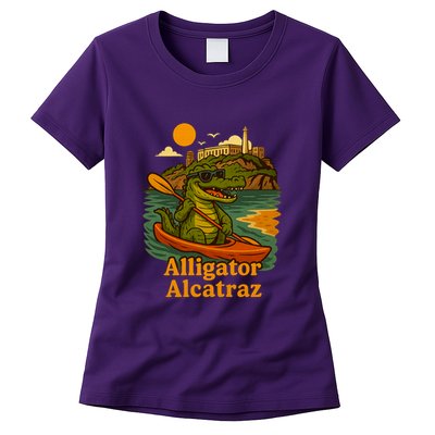 Funny Alligator Alcatraz Womens T-Shirt