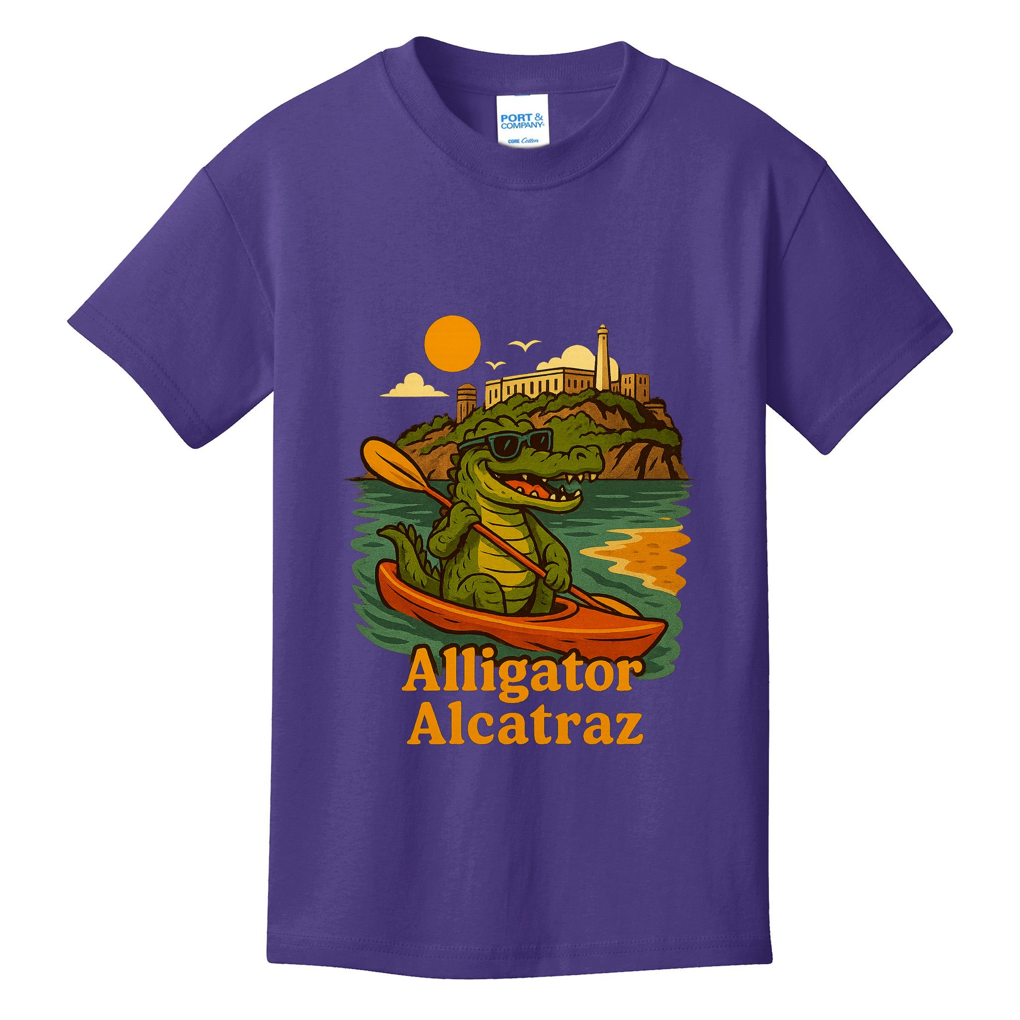 Funny Alligator Alcatraz Kids T-Shirt