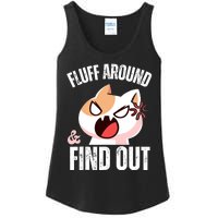 Fluff Around and find out Funny Sarcastic Cat Lady Ladies Essential Tank