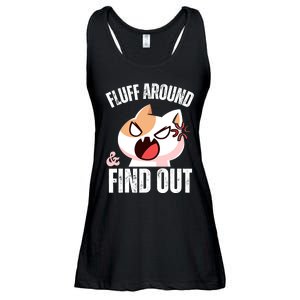 Fluff Around and find out Funny Sarcastic Cat Lady Ladies Essential Flowy Tank