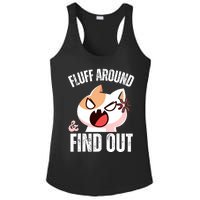 Fluff Around and find out Funny Sarcastic Cat Lady Ladies PosiCharge Competitor Racerback Tank