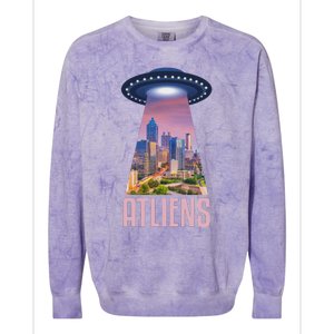 Funny Atliens Atlanta Al Novelty Colorblast Crewneck Sweatshirt