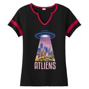 Funny Atliens Atlanta Al Novelty Ladies Halftime Notch Neck Tee