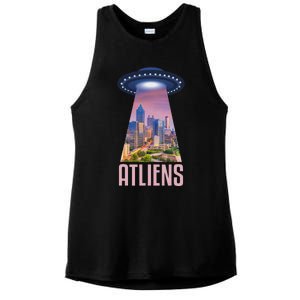 Funny Atliens Atlanta Al Novelty Ladies PosiCharge Tri-Blend Wicking Tank