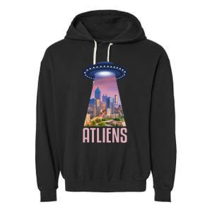 Funny Atliens Atlanta Al Novelty Garment-Dyed Fleece Hoodie