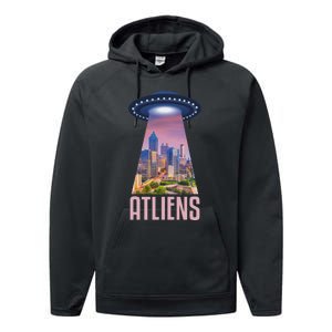 Funny Atliens Atlanta Al Novelty Performance Fleece Hoodie