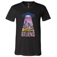 Funny Atliens Atlanta Al Novelty V-Neck T-Shirt