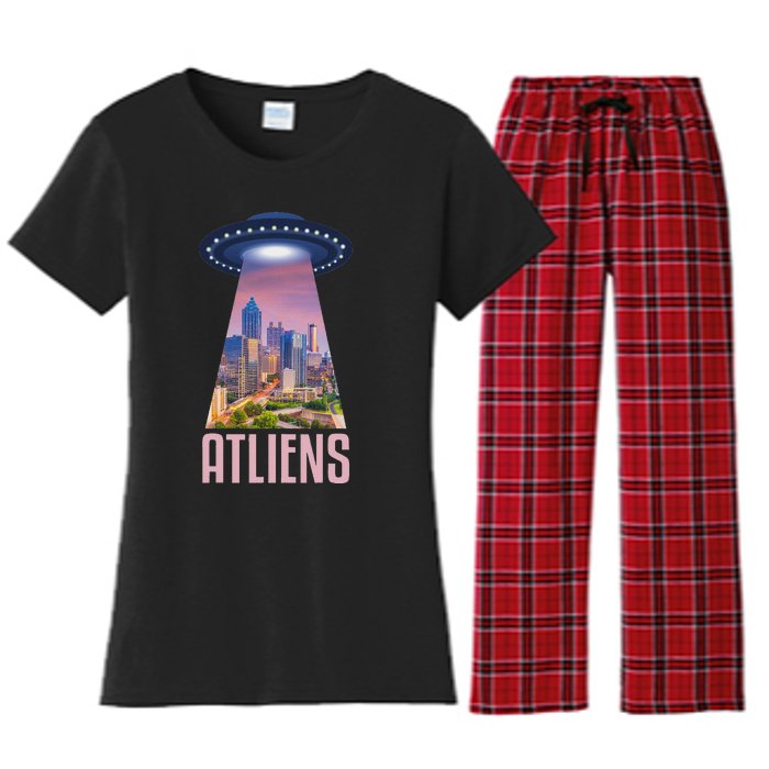 Funny Atliens Atlanta Al Novelty Women's Flannel Pajama Set