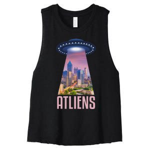 Funny Atliens Atlanta Al Novelty Women's Racerback Cropped Tank