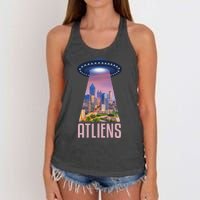 Funny Atliens Atlanta Al Novelty Women's Knotted Racerback Tank