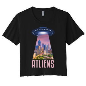 Funny Atliens Atlanta Al Novelty Women's Crop Top Tee