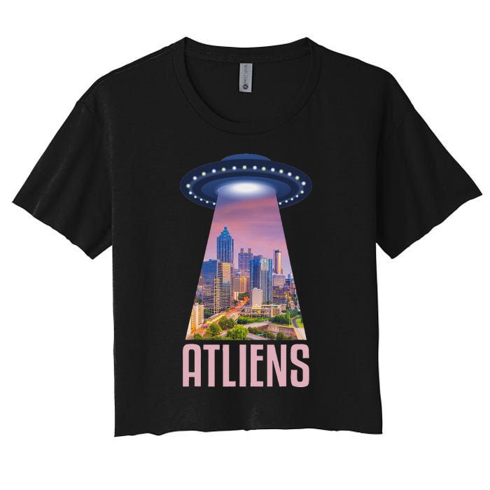 Funny Atliens Atlanta Al Novelty Women's Crop Top Tee