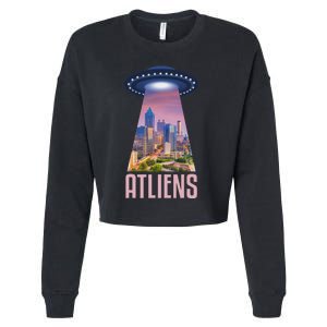 Funny Atliens Atlanta Al Novelty Cropped Pullover Crew