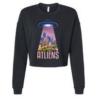 Funny Atliens Atlanta Al Novelty Cropped Pullover Crew