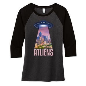 Funny Atliens Atlanta Al Novelty Women's Tri-Blend 3/4-Sleeve Raglan Shirt