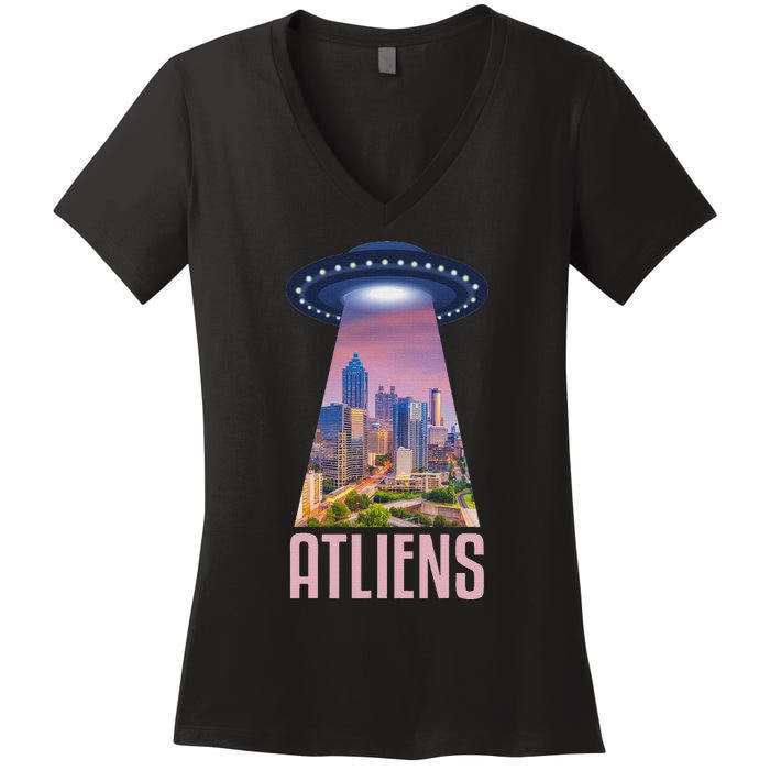 Funny Atliens Atlanta Al Novelty Women's V-Neck T-Shirt