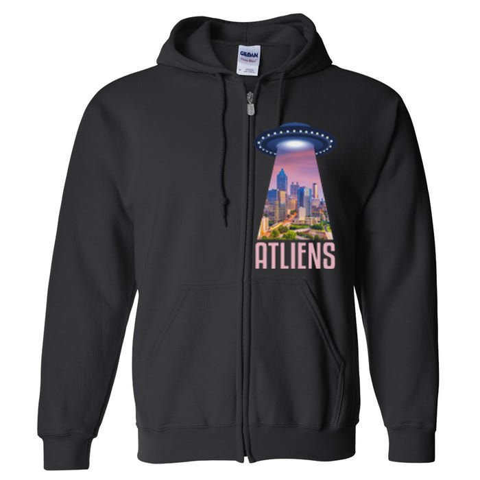 Funny Atliens Atlanta Al Novelty Full Zip Hoodie