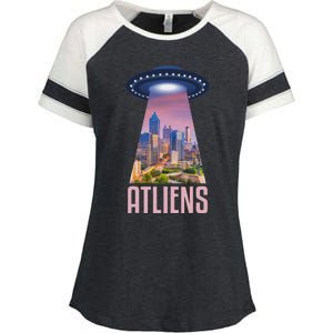 Funny Atliens Atlanta Al Novelty Enza Ladies Jersey Colorblock Tee