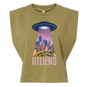 Funny Atliens Atlanta Al Novelty Garment-Dyed Women's Muscle Tee