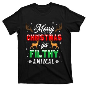 Funny Alone At Home Movies Merry Christmas You Filty Animal T-Shirt