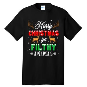 Funny Alone At Home Movies Merry Christmas You Filty Animal Tall T-Shirt