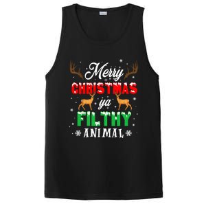 Funny Alone At Home Movies Merry Christmas You Filty Animal PosiCharge Competitor Tank