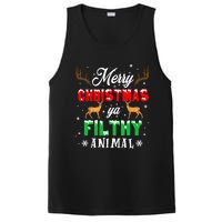 Funny Alone At Home Movies Merry Christmas You Filty Animal PosiCharge Competitor Tank