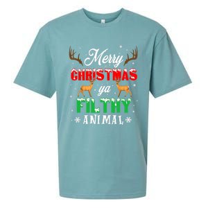 Funny Alone At Home Movies Merry Christmas You Filty Animal Sueded Cloud Jersey T-Shirt