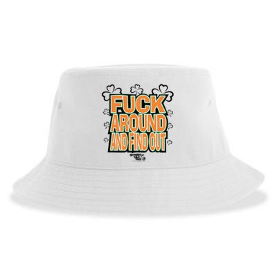 Fuck Around And Find Out Bitch ItS St.PatrickS Day Sustainable Bucket Hat