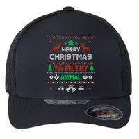 Funny Alone At Home Movies Merry Christmas You Filty Animal Flexfit Unipanel Trucker Cap