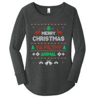 Funny Alone At Home Movies Merry Christmas You Filty Animal Women's Perfect Tri Tunic Long Sleeve Shirt