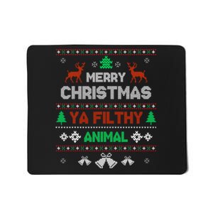 Funny Alone At Home Movies Merry Christmas You Filty Animal Mousepad