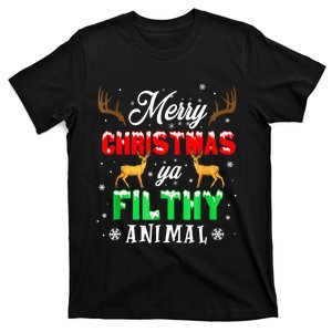 Funny Alone At Home Movies Merry Christmas You Filty Animal T-Shirt