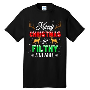 Funny Alone At Home Movies Merry Christmas You Filty Animal Tall T-Shirt