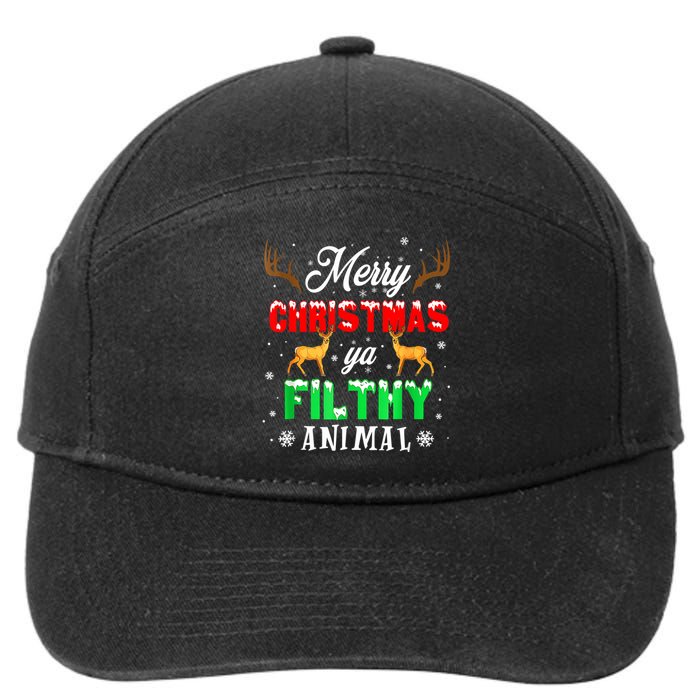 Funny Alone At Home Movies Merry Christmas You Filty Animal 7-Panel Snapback Hat