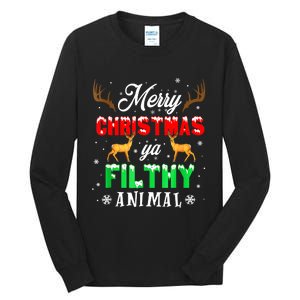 Funny Alone At Home Movies Merry Christmas You Filty Animal Tall Long Sleeve T-Shirt