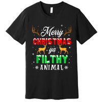 Funny Alone At Home Movies Merry Christmas You Filty Animal Premium T-Shirt