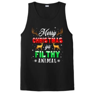 Funny Alone At Home Movies Merry Christmas You Filty Animal PosiCharge Competitor Tank