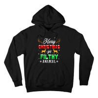 Funny Alone At Home Movies Merry Christmas You Filty Animal Tall Hoodie