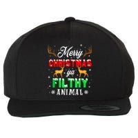 Funny Alone At Home Movies Merry Christmas You Filty Animal Wool Snapback Cap