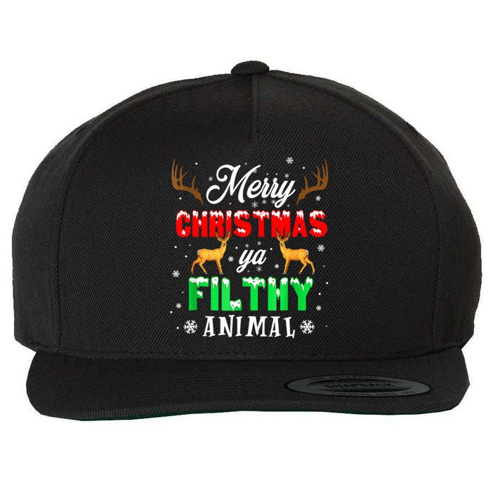 Funny Alone At Home Movies Merry Christmas You Filty Animal Wool Snapback Cap