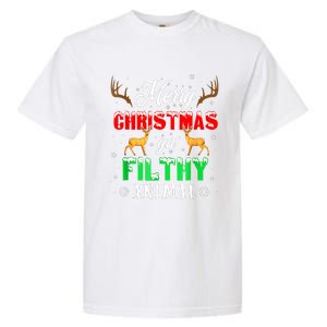 Funny Alone At Home Movies Merry Christmas You Filty Animal Garment-Dyed Heavyweight T-Shirt