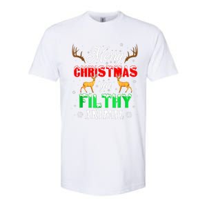 Funny Alone At Home Movies Merry Christmas You Filty Animal Softstyle CVC T-Shirt