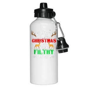 Funny Alone At Home Movies Merry Christmas You Filty Animal Aluminum Water Bottle