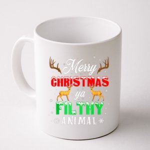 Funny Alone At Home Movies Merry Christmas You Filty Animal Coffee Mug