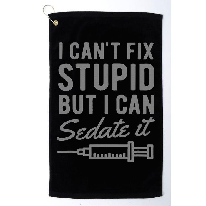 Funny Anesthesiologist Anesthesia Gift Fix Stupid Golf Towel
