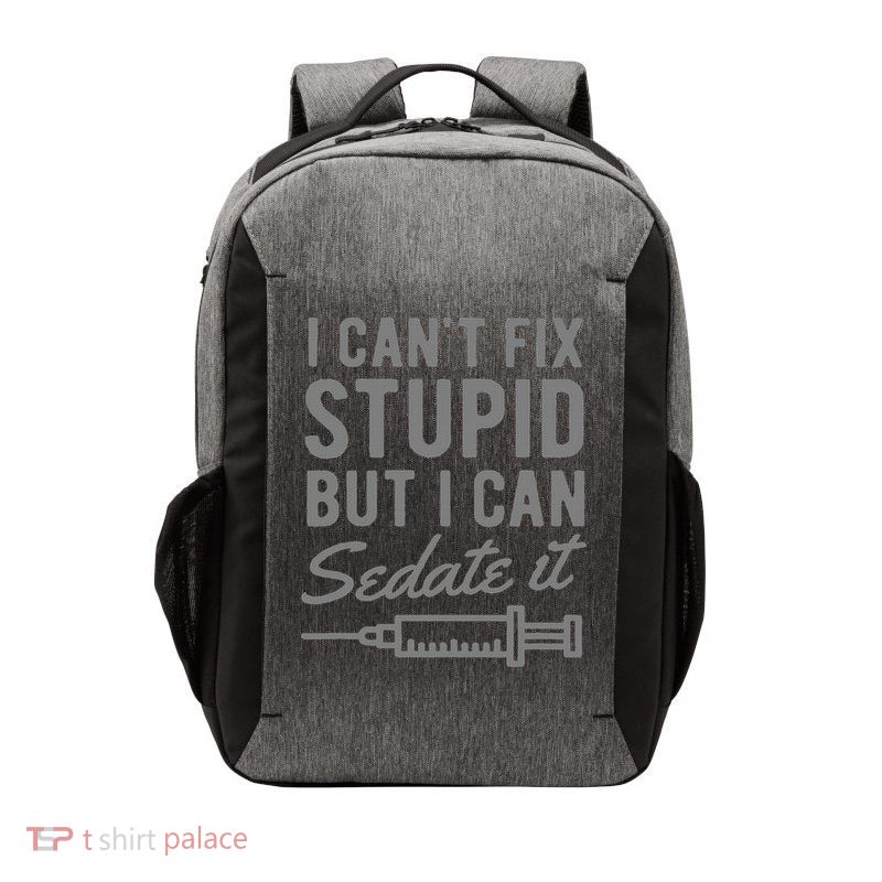 Funny Anesthesiologist Anesthesia Gift Fix Stupid Vector Backpack