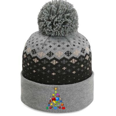 Funny Autism Awareness Christmas Tree The Baniff Cuffed Pom Beanie