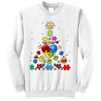 Funny Autism Awareness Christmas Tree Sweatshirt