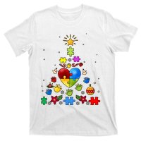 Funny Autism Awareness Christmas Tree T-Shirt